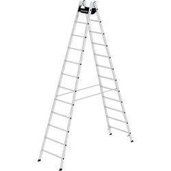 MUNK Günzburger Steigtechnik 33024 Aluminium Stufen-Stehleiter Arbeitshöhe (max.): 4.8 m 17.2 kg