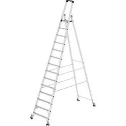 MUNK Günzburger Steigtechnik 41114 Aluminium Stufen-Stehleiter Arbeitshöhe (max.): 5.5 m
