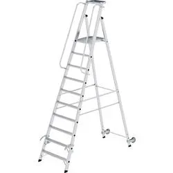 MUNK Günzburger Steigtechnik 51090 Aluminium Plattformleiter Montage mit Werkzeug Arbeitshöhe (max.): 4.35 m