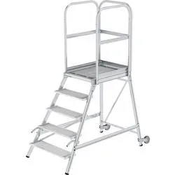 MUNK Günzburger Steigtechnik 58105 Aluminium Podesttreppe Montage mit Werkzeug Arbeitshöhe (max.): 3.2 m