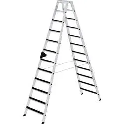 Stufen-Stehleiter CLIP-STEP beidseitig begehbar geriffelt 2 x 12 Stufen. MUNK GmbH 11122149