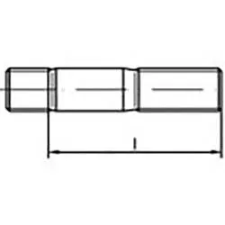 TOOLCRAFT TO-6861321 Stiftschrauben M10 55 mm DIN 939 Stahl 100 St.