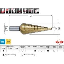 RUKO A101126TRO Stufenbohrer-Set HSS 1 St.