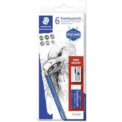 Staedtler Lumograph 61 100 C6 Bleistiftset Bezeichnung der Härte: 6B, 4B, 2B, B, HB, 2H 1 Set
