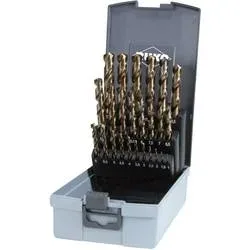 RUKO 215215RO HSSE-Co 5 Metall-Spiralbohrer-Set 25teilig 1 mm, 1.5 mm, 2 mm, 2.5 mm, 3 mm, 3.5 mm, 4 mm, 4.5 mm, 5 mm,