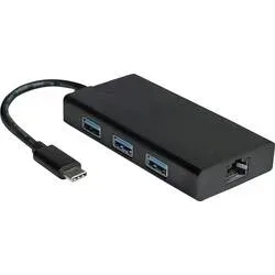 VALUE USB 3.2 Gen 1 Typ C zu Gigabit Ethernet Konverter + Hub