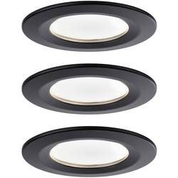 Paulmann 94473 LED-Einbauleuchte 3er Set LED LED fest eingebaut 18 W Schwarz (matt)