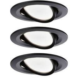 Paulmann 94471 LED-Einbauleuchte 3er Set LED 18 W Schwarz (matt)
