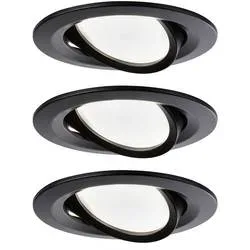 Paulmann 94471 LED-Einbauleuchte 3er Set LED 18 W Schwarz (matt)