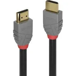 LINDY HDMI Anschlusskabel HDMI-A Stecker, HDMI-A Stecker 7.50 m Anthrazit, Schwarz, Rot 36966 vergoldete Steckkontakte
