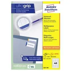 AVERY ZWECKFORM Etiketten 48,5x25,4mm 3657-200 weiss 8800 Stk./200+20 Blatt