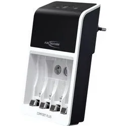 Ansmann Comfort Plus Rundzellen-Ladegerät NiMH Micro (AAA), Mignon (AA), 9 V Block