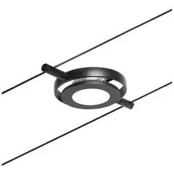 Paulmann Niedervolt-Seilsystem-Leuchte 4 W LED Schwarz (matt), Chrom