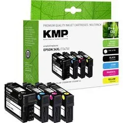 KMP Kompatibel Epson 34XL Tintenpatrone C13T34764010 Schwarz, Cyan, Magenta, Gelb Multipack 4 Stück