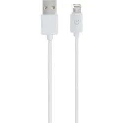 RealPower USB-Kabel USB 2.0 USB-A Stecker, Apple Lightning Stecker 1.00 m Weiß 255649