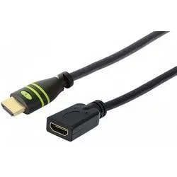 TECHly HDMI Anschlusskabel HDMI-A Stecker 7.50 m Schwarz ICOC-HDMI2-4-EXT075 4K UHD HDMI-Kabel