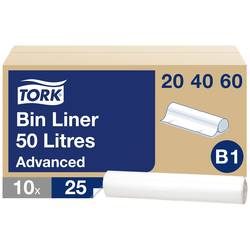 Tork Müllsäcke 50 L Transparent LDPE (Polyethylen niedriger Dichte) 10 Stück à 25 Stück