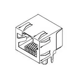 Molex Cat 3 Mod Jack/Plug 438600002 Buchse Schwarz 1 St.