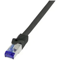 LogiLink C6A123S RJ45 USB-Kabel CAT 6a S/FTP 30.00 m Schwarz 1 St.