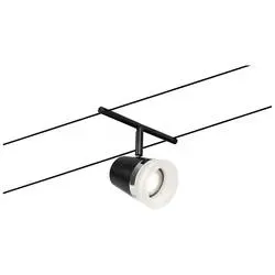 Paulmann WireDC Spot Cone Niedervolt-Seilsystem-Leuchte GU5.3 Schwarz (matt), Chrom
