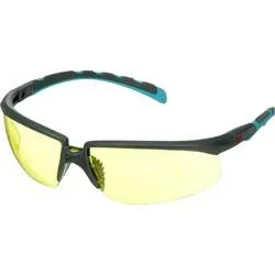 3M S2003SGAF-BGR Schutzbrille mit Antibeschlag-Schutz, mit Antikratz-Schutz, winkelverstellbar Türkis, Grau EN 166 DIN