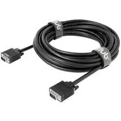 club3D VGA Anschlusskabel VGA 15pol. Stecker, VGA 15pol. Stecker 10.00 m Schwarz CAC-1710 schraubbar, vergoldete