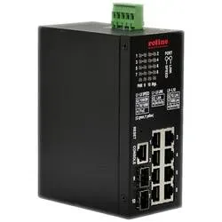 ROLINE Industrial Gigabit Switch, 10 Ports, PoE+, Smart Managed