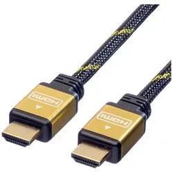 ROLINE HDMI High Speed Kabel, Eth. 11.04.5501 Gold, ST/ST, 2160p, 3D 1m