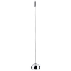 Paulmann Pendel Capsule Hochvolt-Schienensystem-Leuchte URail 6 W LED Chrom (matt), Chrom