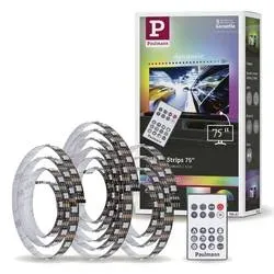 Paulmann TV Strips 75 Zoll 78882 LED-Streifen-Basisset mit USB-Anschluss 5 V 3.1 m RGB 1 Set