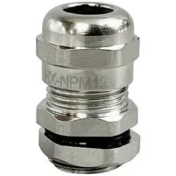 TRU COMPONENTS TC-10302820 Kabelverschraubung M12 Messing (vernickelt) Metall 1 St.