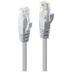 LINDY 48008 RJ45 Patchkabel CAT 6 U/UTP 15.00 m Grau vergoldete Steckkontakte 1 St.