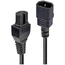 LINDY Strom Anschlusskabel [1x Kaltgeräte-Stecker C14 - 1x Kaltgeräte-Buchse C15] 2.00 m Schwarz