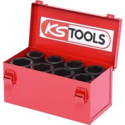 KS TOOLS 3/4 Sechskant-Kraft-Stecknuss-Satz, 8-tlg lang ( 515.0510 )