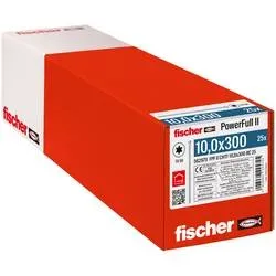 Fischer 562970 FPF II CHTF 10,0 x 300 BC 25 Holzschraube 10 mm 300 mm TX Stahl galvanisch verzinkt 25 St.