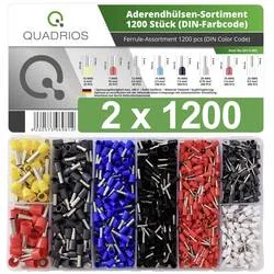 Quadrios 22C470 Aderendhülsen-Sortiment 0.5 mm², 0.75 mm², 1 mm², 1.5 mm², 2.5 mm², 4 mm², 6 mm², 10 mm² Teilisoliert