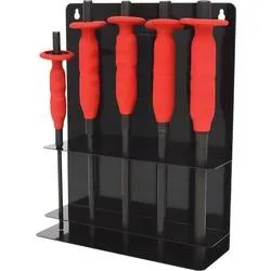 KS Tools 156.0020 Splintentreibersatz mit Handschutzgriff, 5-tlg 6-14mm
