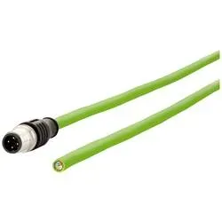 Metz Connect 142M1D10100 M12 Patchkabel CAT 5e SF/FTP 10.00 m Grün PUR-Mantel, Säurebeständig, Ozonbeständig,