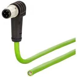 Metz Connect 142M1D90020 M12 Patchkabel CAT 5e SF/FTP 2.00 m Grün PUR-Mantel, Säurebeständig, Ozonbeständig,