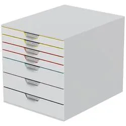DURABLE Box VARICOLOR 7 762727 weiss/mehrfarbig 7 Schubladen