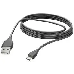hama 00201588 Ladekabel, USB-A - Micro-USB, 3 m, Schwarz