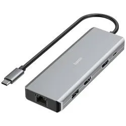 Hama - USB 3.2 Gen 1-Hub (USB 3.0), Taubengrau, 360X260X20MM
