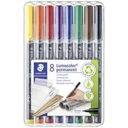 STAEDTLER Lumocolor permanent S 313 WP8 8 Farben ass.