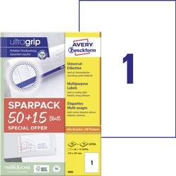 AVERY ZWECKFORM Universal-Etiketten 210x297mm 6603Z weiss 65 Stk./65 Blatt