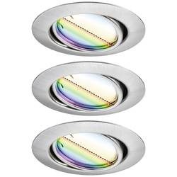 Paulmann 92467 LED-Einbauleuchte 3er Set LED 14.7 W Eisen (gebürstet)