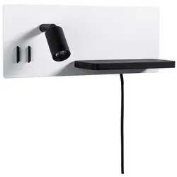 Paulmann Serra 71102 Wandleuchte 5.5 W LED Weiß (matt), Schwarz (matt)