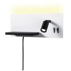 Paulmann Serrra 71103 Wandleuchte 5.5 W LED Weiß (matt), Schwarz (matt)