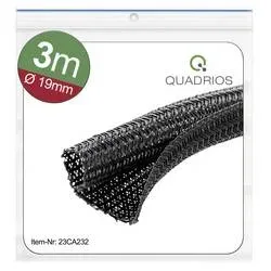 Quadrios 23CA232 23CA232 Geflechtschlauch Schwarz Polyester 19 bis 20 mm 3 m