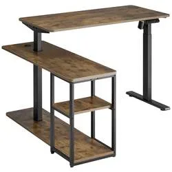 SpeaKa Professional Sitz-/Steh-Schreibtisch höhenverstellbar, elektrisch höhenverstellbar Höhen-Bereich: 73 bis 121 cm