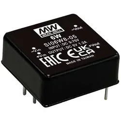 MEAN WELL SI06W8-15 DC/DC-Wandler, Print 48 V/AC 15 V 0.4 A 6 W Anzahl Ausgänge: 1 x Inhalt 1 St.